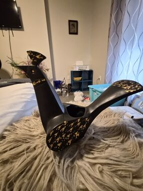 Mcfarlin MCM Bird Planter Gold Splatter Black